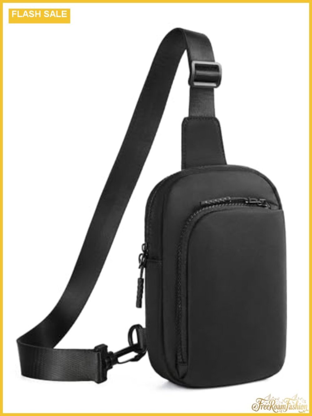 Small Crossbody Sling Bag Water-Resistant Nylon Multi-Pocket Fanny Pack Unisex